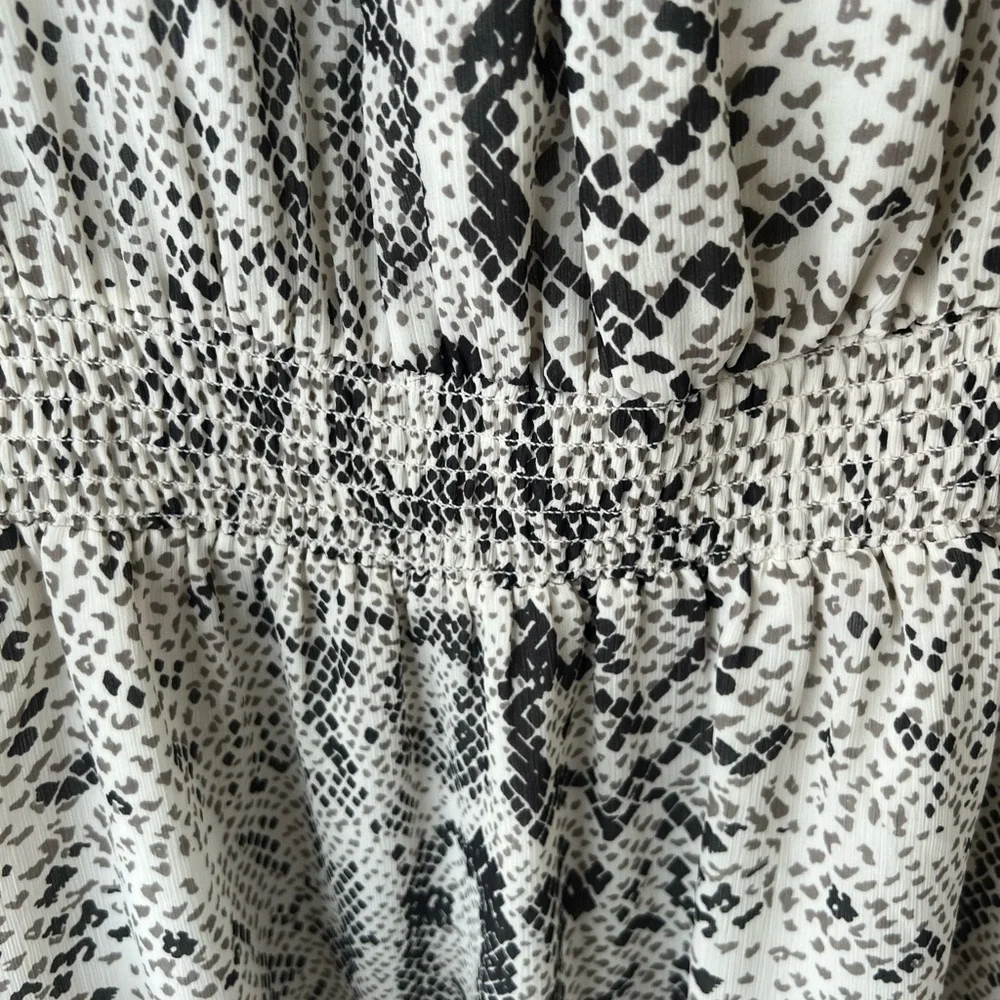 J Crew Cinched Waist Snakeskin Print Dress size Small